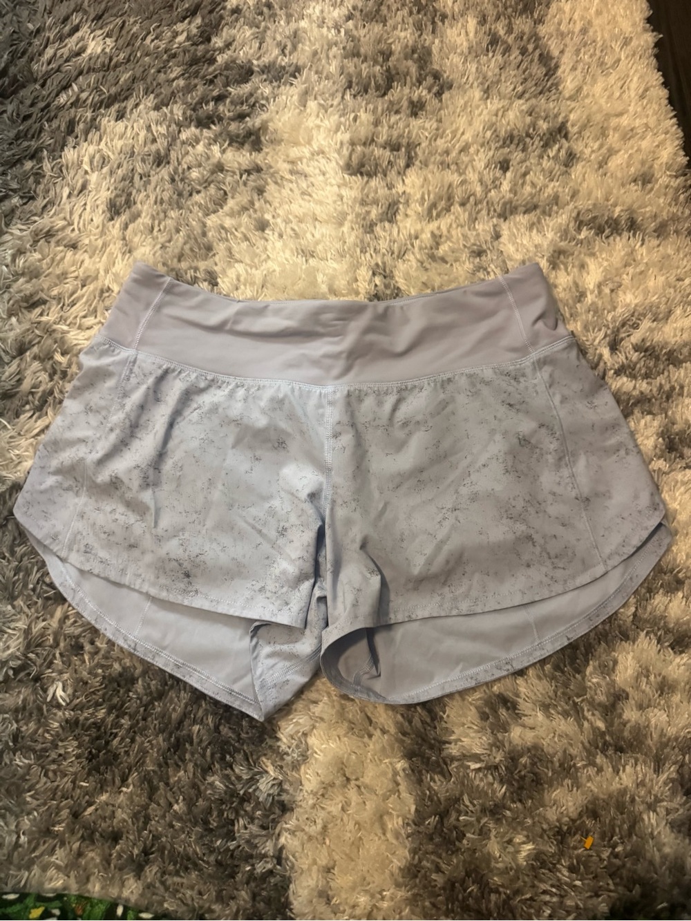 lululemon athletica Light Blue Speckled Women's Athletic Shorts